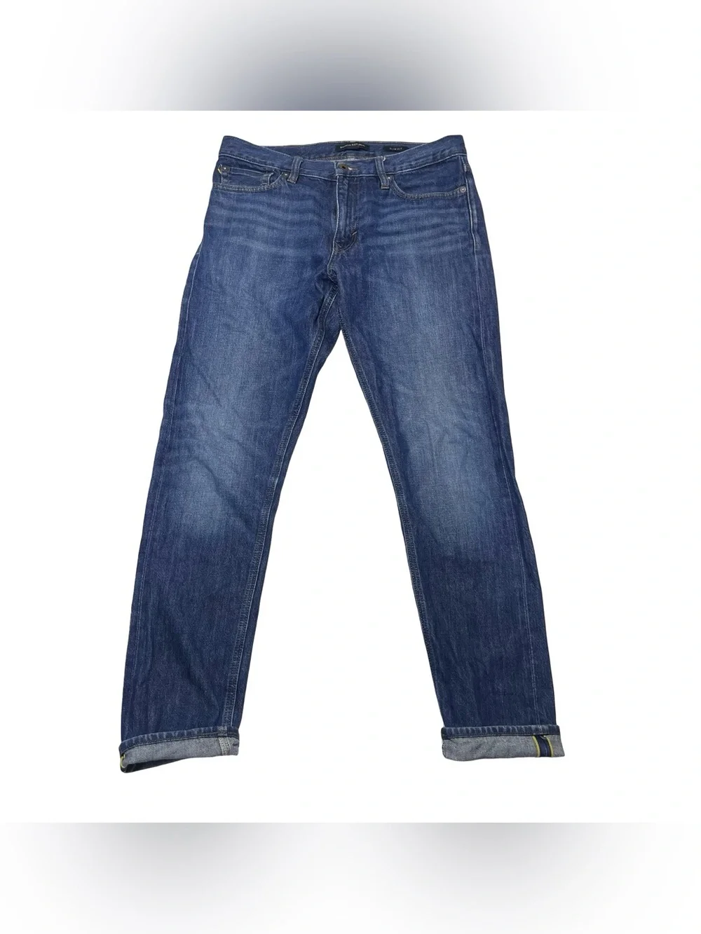 Banana Republic Selvedge Jeans Mens 31x32 Organic Cotton Blue Slim Denim Pants - Picture 1 of 11